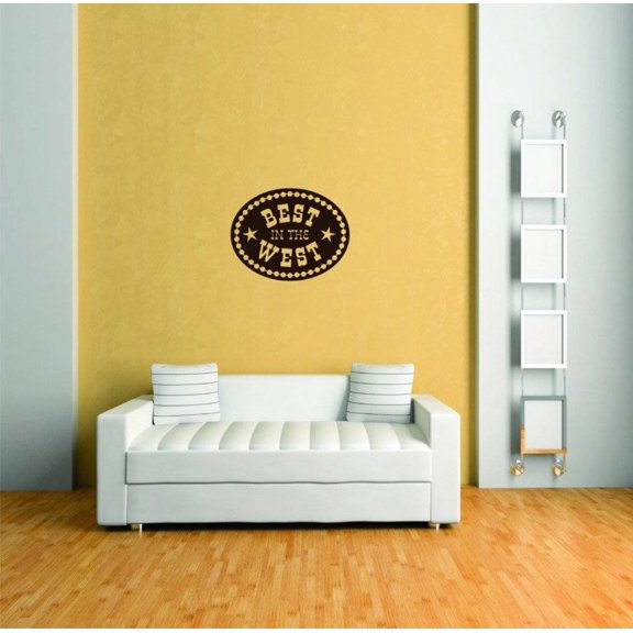 Family Best in the West Vibrant Quotes & Sayings Wall Decal Decoration Vibrant Best in the West Lettering Lasts Years and Easily Removable - Size: 7 In(W) x 10 In(H)
