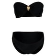 thumbnail image 5 of Gyujnb Strapless Bandeau Maternity Bikini Metal Detail Elastic Soft Two Piece Swimwear for Pool and Beach,XL, 5 of 6