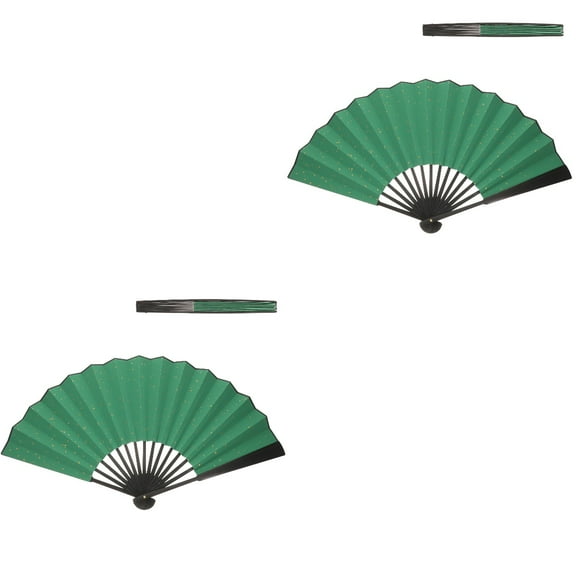 MLINS 2 Pieces Rice Paper Foldable Hand Fans for Women Held Portable Retro Decor