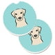 Damier Bleu & Jaune Labrador Ensemble de 2 Tasses Porte-Boîte de Voiture – image 1 sur 1