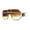 Gold Brown, variant on Fully Blinged Out Rhinestone Flat Top Mob Rimless Racer Sunglasses Gold Brown