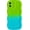 Green Blue, variant on MYKOMI for iPhone 12 Case,Solid Color Curly Wave Frame Soft Phone Case