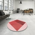 thumbnail image 4 of Ahgly Company Machine Washable Indoor Square Transitional Deep Rose Pink Area Rugs, 5' Square, 4 of 7