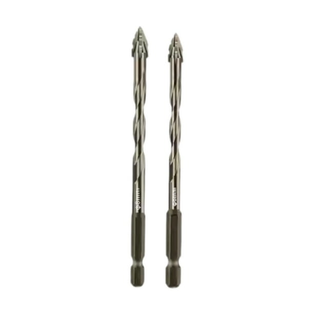 7-Pack Four-Flute Eccentric Drill Bit Set – Tungsten Carbide Serrated Bits, Sizes 3-12mm, For Wood, Marble, Metal, Glass, Ceramic Tiles – Yellow