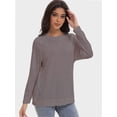 thumbnail image 6 of Women's Long Sleeve Knitted Crew Neck T-shirt, 6 of 6