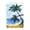 Tropical Palms Shoreline, variant on Stupell Industries Transitional Wilmington Sand Dunes Black Floating Frame Canvas Art, 25 x 31, by Amy Hall