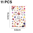 thumbnail image 2 of Flores Nail Art Stickers Calcomanías 3D Nail Art Supplies Mariposa Nail Art Stickers Lámina autoadhesiva deslizante con flores secas Hojas Encantos Mariposa Diseño Manicura DIY Decoraciones de uñas Jormftte CPB-DE-LYY296-2, 2 of 5