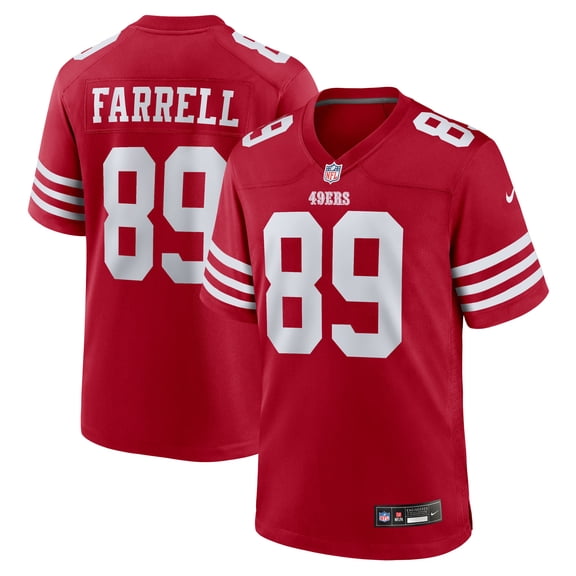 Men's Nike Luke Farrell Scarlet San Francisco 49ers Team Game Jersey