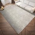 thumbnail image 1 of HomeRoots 491675 3 x 5 ft. Beige & Cream Leopard Print Shag Handmade Non Skid Rectangle Area Rug, 1 of 1