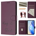 thumbnail image 5 of ELEHOLD Case for Samsung Galaxy A56 5G, RFID Blocking Wallet Case with Crossbody Strap & Wristlet, PU Leather Flip Cover with Kickstand & Card Slots,Darkpurple, 5 of 10