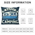 thumbnail image 5 of Camping Theme Pillow Covers , Cartoon Car Throw Pillow Covers With Fireworks for Bed Sofa, Botanical Pine Tree Cushion Covers, Farmhouse Wooden Grain Decorative Square Pillow Cases, 5 of 5