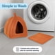 thumbnail image 4 of Petmaker Cozy Kitty Tent Igloo Plush Cat Bed, Brown, 4 of 7