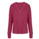 thumbnail image 3 of Suéter de cuello en V para mujer, blusa informal de manga larga con botones sólidos, blusa de poliéster para mujer, 3 of 5
