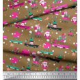 thumbnail image 2 of Soimoi Polyester Crepe Fabric Gift Box,Car & Santa Christmas Print Fabric by The Yard 52 Inch Wide, 2 of 3