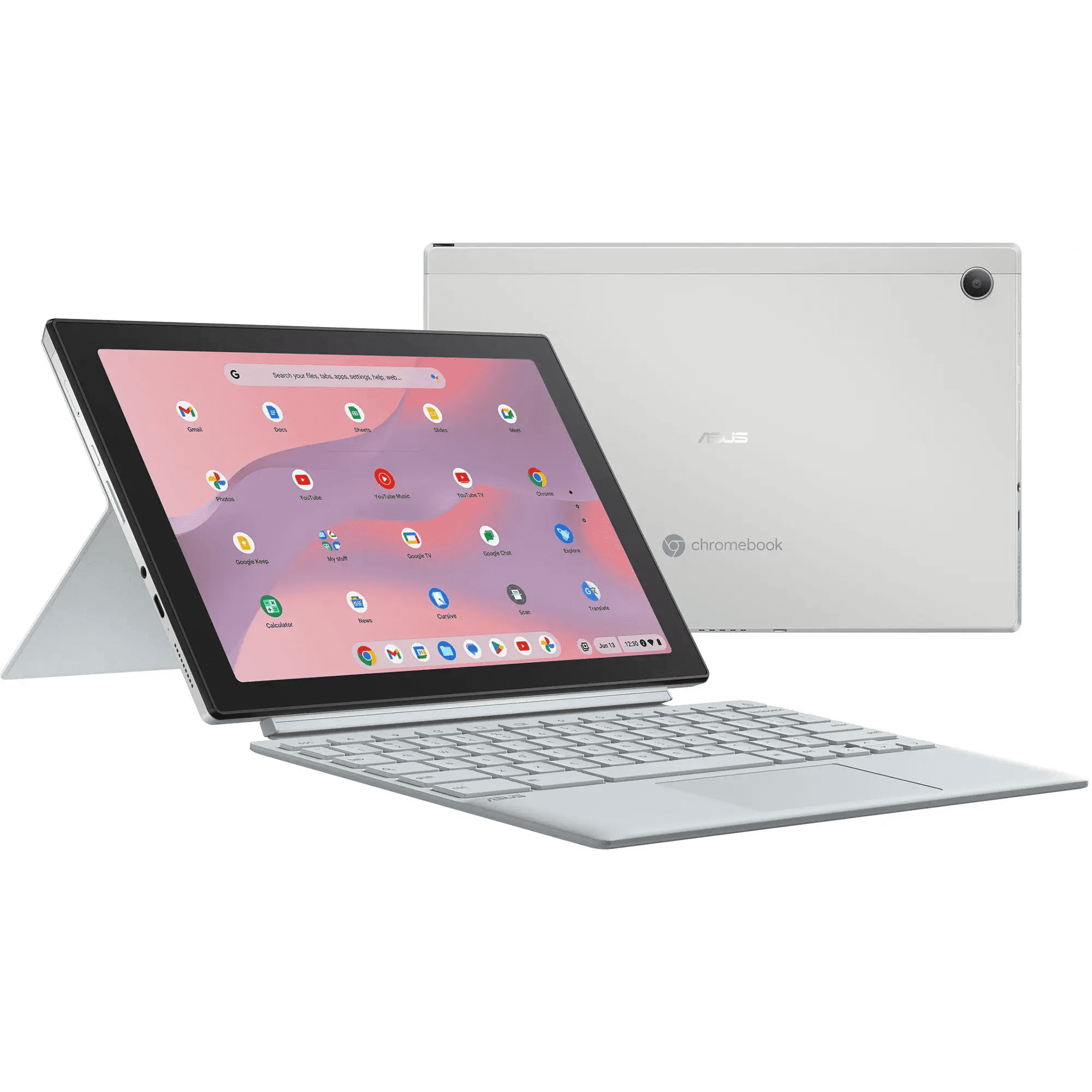 Asus Chromebook 10.5" WUXGA 2-in-1 Laptop MediaTek Kompanio 520 8GB RAM 128GB SSD Chrome OS, Silver