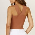 thumbnail image 3 of Vedolay Top Womens Scoop Neck Henley Tank Tops Low Cut Solid Summer Sleeveless Button Down Shirts,A M, 3 of 5