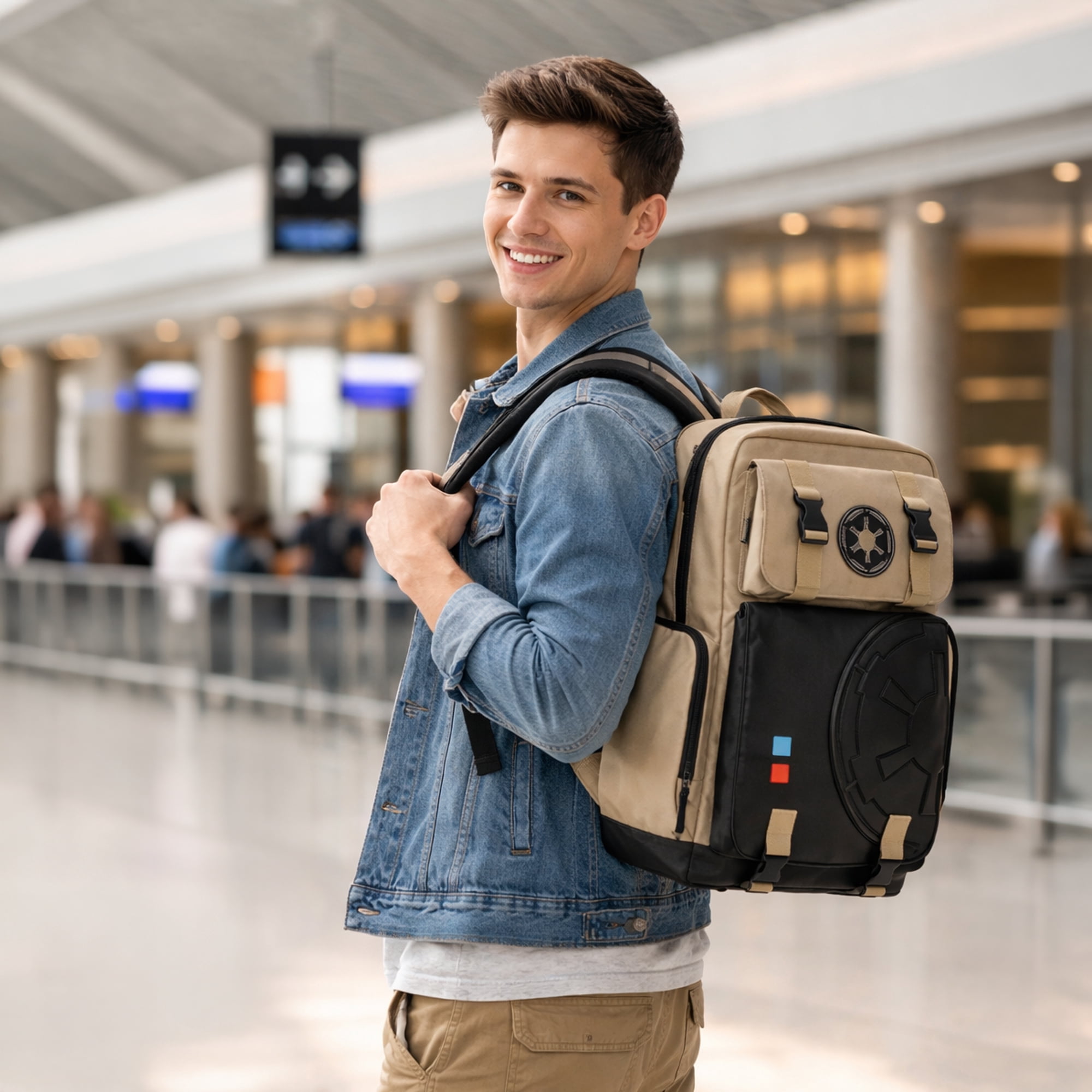 Star Wars Lightsaber-Themed White Built-Up Backpack
