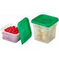 thumbnail image 1 of Food Storage Container with Lid (BPA-Free) - 2 Pack - Classic Series Square with Green Lid - 2 and 4 QT (Quart) - Commercial Grade for Food Prep (Translucent), 1 of 4