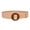 Pink, variant on Baberdicy Womens Black Leather Belt Big Deal Women Woven Elastic Casual Summer Solid Belt Stretch Skinny Belt With Wooden Buckle Clearance!