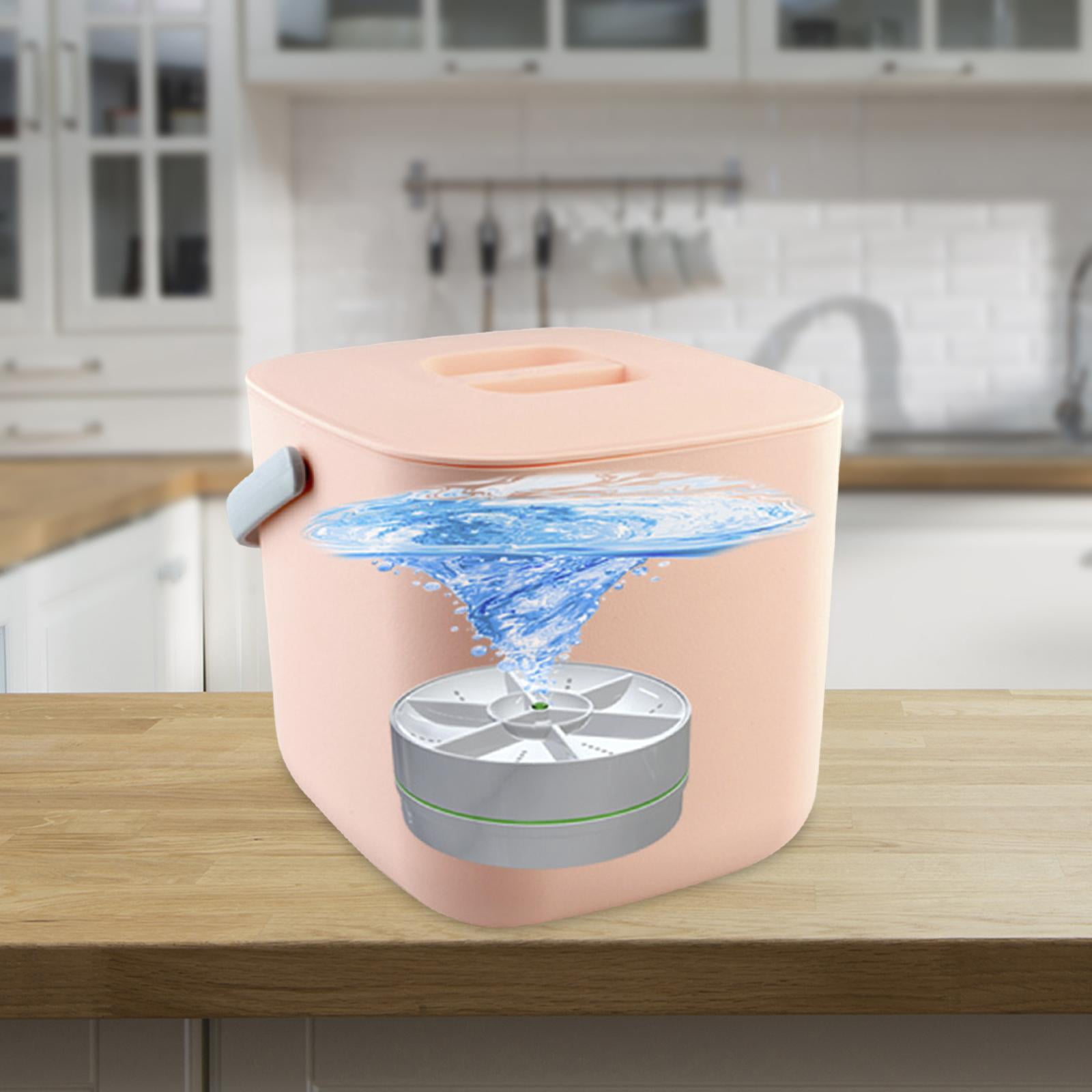 TISHITA Sink USB Dishwasher with bucket Mini Dishwasher Kitchen Auto Shutdown USB Powered Lightweight Sink Dish Washer Portable for Dorm Camping Travel White