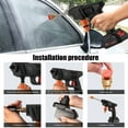 thumbnail image 4 of Portable Cordless Electric High Pressure Water Spray Gun Car Washer Cleaner Tool 260W 16.5FT Horse, 4 of 12