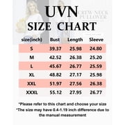 UVN Crewneck Blouse for Women Fall Long Sleeve T-Shirts Casual Tees Ladies Loose Tops