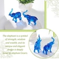 thumbnail image 4 of 2 pcs Elephant Figurine Glass Elephant Animal Figurines Ornaments Collectible Figurines Tabletop Decoration Elephant Sculpture, 4 of 6