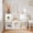 White, variant on TINKLE WELL 6-Cube Storage Shelf Organizer, Bookcase with Removable Back Panels, Adjustable White Wood Bookcase for Living Room, Home Office, White