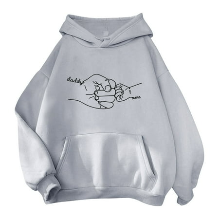 

Women s Long Sleeve Everyday Print Sweatshirt Long Sweatshirt Hooded Drawstring Sweatshirt Print Family Feeling Pajamas Boys Space