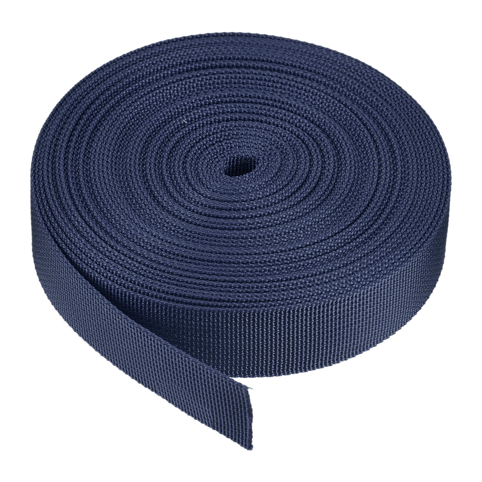 Flat Nylon Webbing Strap 1 Inch 10 Yards Dark Blue for Backpack, Luggage-rack