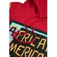 thumbnail image 4 of AACA Men's Varsity Patch Hoodie, Colorblock Pullover Sweatshirt for HBCU Pride, Red, 4 of 7