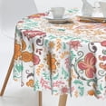 thumbnail image 4 of Boho Round Tablecloth 60 inch, Bohemian Floral Round Table Cloth Waterproof Stain Resistant Wrinkle-Free Table Cover for Dining Room Picnic Patio Party Outdoor Decor, 4 of 6