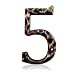 thumbnail image 3 of 5.5 Inch House Numbers & Letters, Highly Visible Cast Iron Metal Home Address Number for Street Office Mailbox, Antique Brass (Number 5), 3 of 10