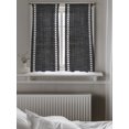 thumbnail image 4 of Modern Minimalist Art Tier Curtains 45 Inch Length,Sheer Curtains for Bedroom Living Room Window Vintage Simple Lines Black Rod Pocket Drapes Kitchen Curtains Small Half Window 27.5"x45" 2 Panels, 4 of 6
