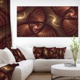 thumbnail image 1 of Motif Fractal Symétrique Marron - Impression sur Toile Florale, 1 of 4