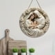 thumbnail image 1 of Belén Redondo de Madera con La Imagen de La Natividad y La Resurrección, Decoración Decorativa para Colgar En La Pared o para El Bautizo., 1 of 6