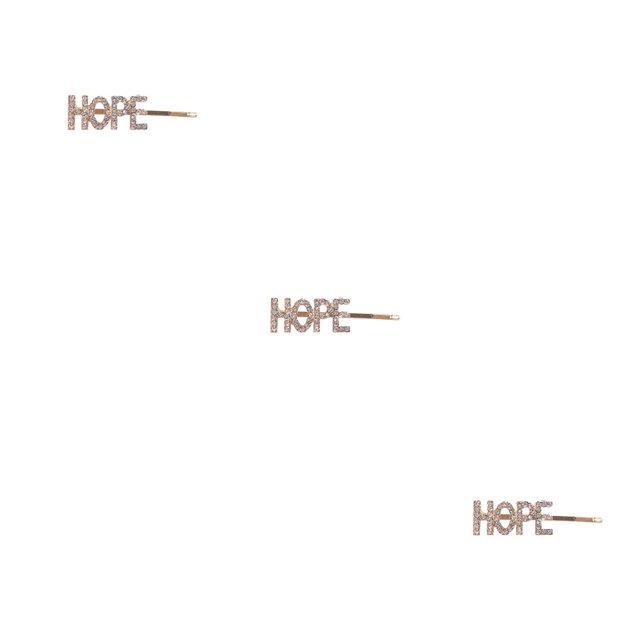 Alfileres de aleación Qarigey 3piezas HOPE ESPERAR Clip decorativo multifuncional