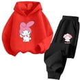 thumbnail image 4 of Sudadera con capucha y estampado de dibujos animados de Sanrio Melody para niñas, primavera y otoño de 2024, 4 of 5