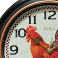 thumbnail image 2 of Infinity Instruments 12 Pouces Coq Rouge Calme Lisse Balayer Pas de Tique Horloge Murale, 2 of 2