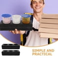 thumbnail image 7 of CTIRCHIU 2Pcs Practical Black Drink Carrier Tray with Slot Design to Prevent Beverage Leakage, 7 of 7