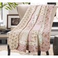 thumbnail image 1 of Cozyholy Original 100% algodón patchwork edredón completo tamaño queen rosa floral colcha reversible vintage Shabby Chic acolchado manta cama funda de edredón para sofá sofá, 1 of 5