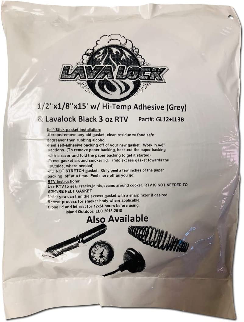 LavaLock® BLACK Food Safe BBQ smoker RTV adhesive 3 oz