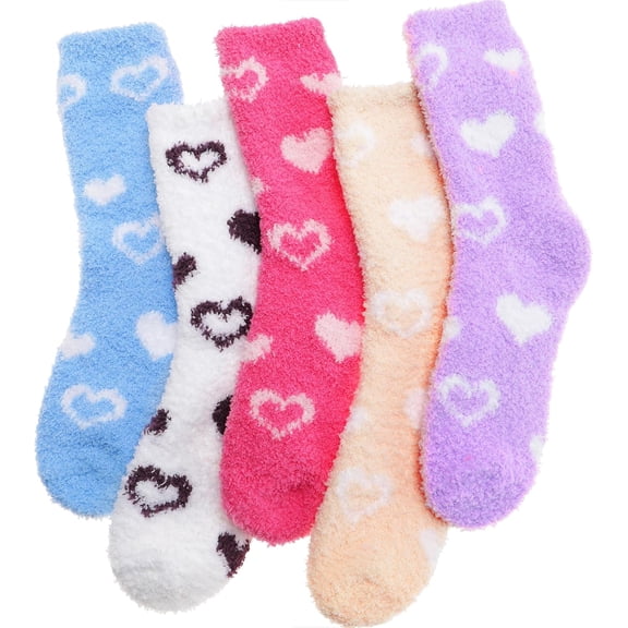KinKnit Womens Fuzzy Socks Slipper Soft Cabin Plush Warm Fluffy Winter Sleep Cozy Adult Socks, Valentines Day Gifts