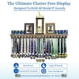 Medal Awards Rack Trophy Shelf and Award Display Rack (48