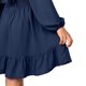 thumbnail image 4 of Vestido Largo de Manga Larga de Color Sólido de Moda Y Cómodo para las Niñas con Falda Plisada de Cinturón para Diario, Viajes, Vacaciones, Fiestas de Cumpleaños, 4 of 8