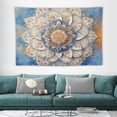 thumbnail image 3 of Printed Mandala Lotus Tapestry Wall Hanging – Boho Wall Art Decor for Bedroom, Living Room, and Apartment, 3 of 7