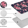 thumbnail image 5 of Pioneer Flower Floral Print Pattern Bathroom Rugs Sets 3 Piece,Toilet Cover Set,Absorbent Non Slip Bathroom Mats Sets with U-Shaped Contour Rug Toilet Rug Set, 5 of 5