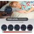 thumbnail image 3 of Sonic Bomb Dual Extra Loud Alarm Clock with Bed Shaker, Black | Sonic Alert Vibrating, Heavy Sleepers, Battery Backup | Wake with a Shake, 3 of 8