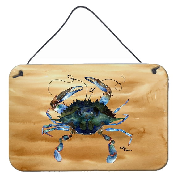 Carolines Treasures 8159DS812 Crab Wall or Door Hanging Prints 8HX12W multicolor