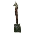 thumbnail image 3 of Ebros Celtic Alpha Wolf Hand Painted Pen with Rustic Tree Bark Holder Stand, 3 of 8